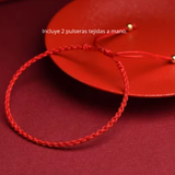 Leyenda del Hilo Rojo - Par de Pulseras