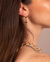 Aretes de Cruz Lisa - Agua de Coco Meaningful Jewelry